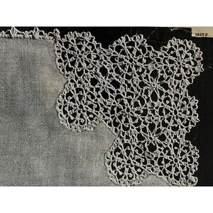 Vintage 1948 Handkerchief Edgings Tatting Crochet Pattern 6101 Irish Lace Doily